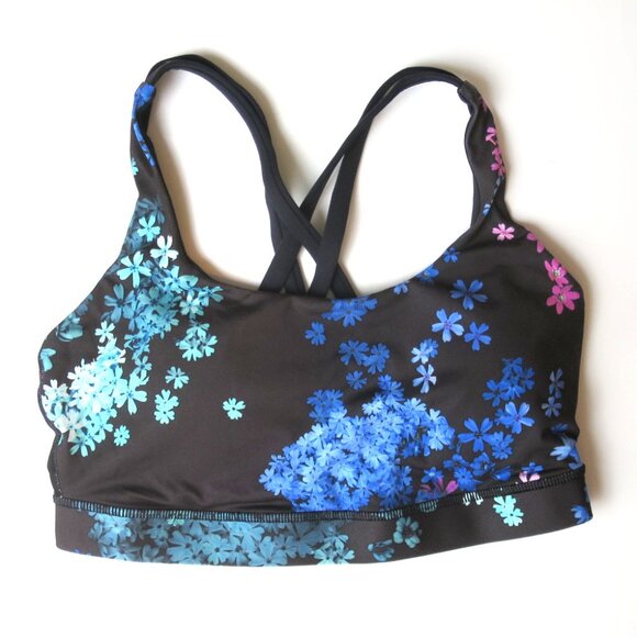 Lululemon Energy Bra Petal Pop Multi Floral Print Size 8 - Picture 4 of 7